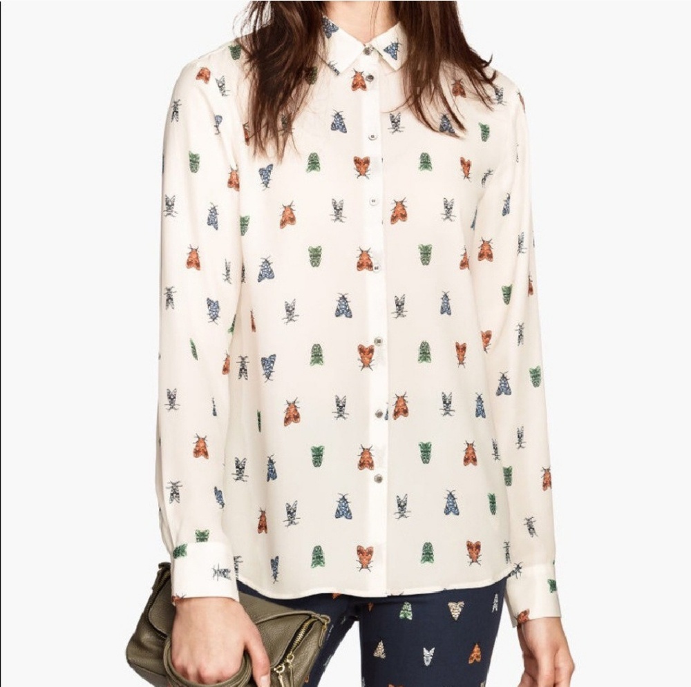 H&M insect printed blouse